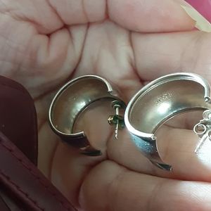 Sterling silver hoops